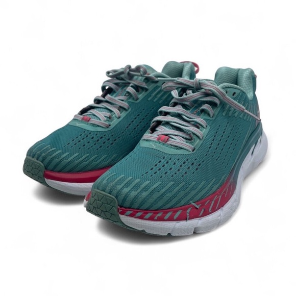 Hoka One One Shoes - Hoka One One Clifton 5 Women's Size 7 Running Shoes Teal
